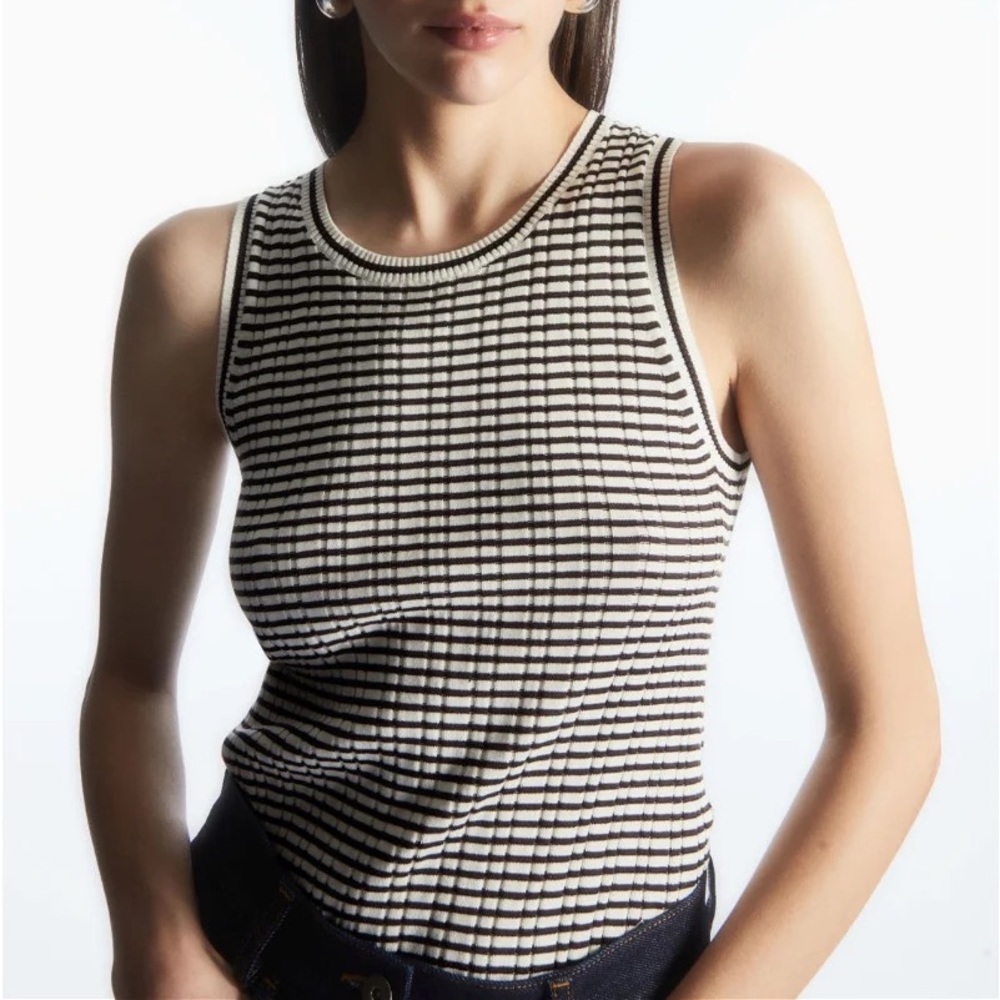 COS Silk Rib Tank Top